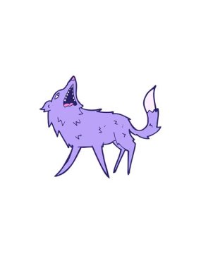 Uyanın ve çizgi film karakteri kopan kurdun animasyonunu yüzdürün