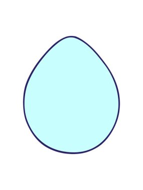 El çiziminin ışık efekti çizgi film yumurtası.