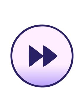 Hızlı ileri sarma düğmesinin gölgelendirilmiş gradyan çizgi filminin hareket animasyonu