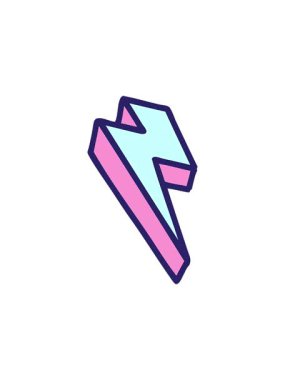 Dövme stili yıldırımın hareketli animasyonu