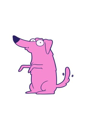 Mutlu çizgi filmin hareketli animasyonu.