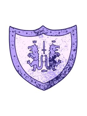 Karikatür kraliyet kalkanının hareketli animasyonunu oynat