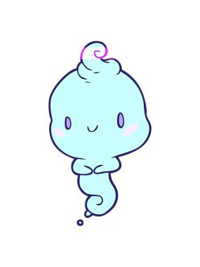 Sevimli hayalet çizgi filminin animasyonunu çalıştır.