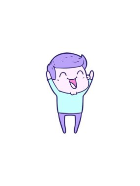 Çizgi filmdeki adamın gülüşünün flaş animasyonu.