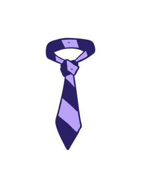 Çizgili ofis kravatının animasyonunu salla ve durdur