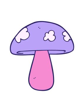 mantar karikatür resminin pixelize etkisi