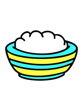 Brezilya geleneksel pilavının kasedeki neon ışık efektleri