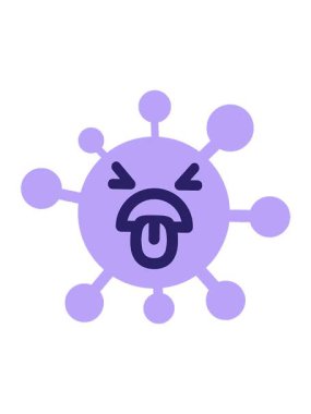 Öfkeli virüs dizaynının titreşimli hareketli animasyonu