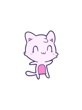 Mutlu kedi tasarımı çizgi film animasyonunun ayrıştırıcı etkisi