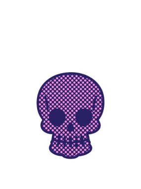 Çizgi roman stili tuhaf kafatası hareketli animasyon