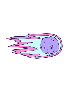 Çizgi film kuyruklu yıldızının ışıltı etkisi