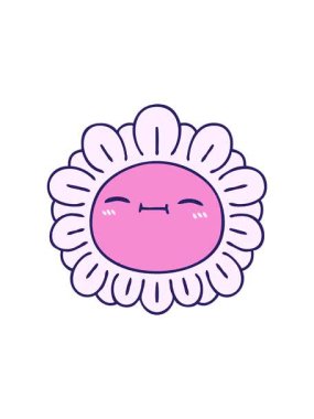 Garip karikatür çiçek tasarımının dönen hareketli animasyonu