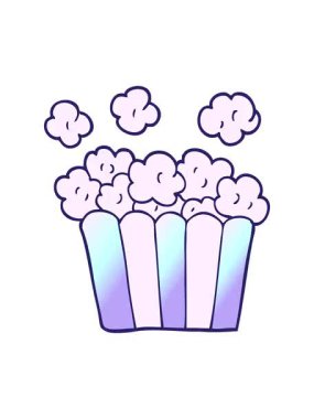 patlamış mısır çiziminin canlandırma efekti