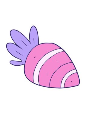 Karikatür havuç karalamalarının hareketli animasyonu