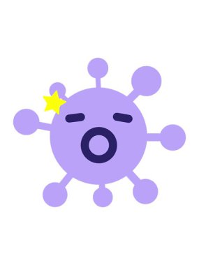 Parıldayan yıldızlar esneyen virüsün animasyonunu etkiler.