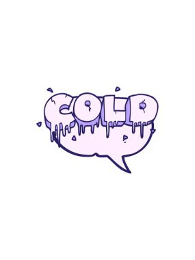 Serbest konuşma baloncuğu soğuk metin sembolünün bölünme etkisi canlandırması