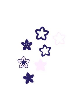 Çiçek ikonlarından yapılmış Japon çiçek desenlerinin dikkat çekici animasyonu