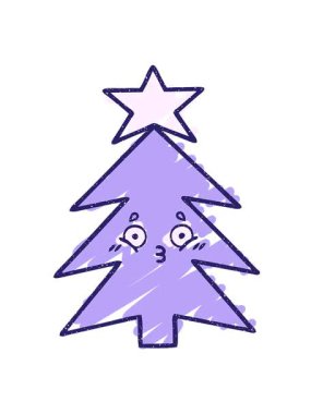 Noel Ağacı Tebeşir çizgi filminin hareketli animasyonu