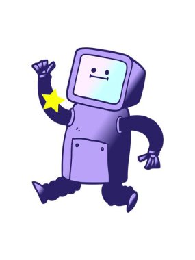 Parıldayan yıldızlar vektör gradyan çizim robot hareketinin animasyonunu etkiler