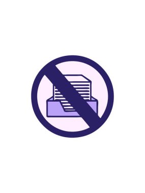 Kağıtsız bir ofis sembolünün tatlı çizgi filminin bölünme etkisi