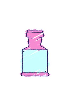 Şişe Tebeşiri Çiziminin hareketli animasyonu