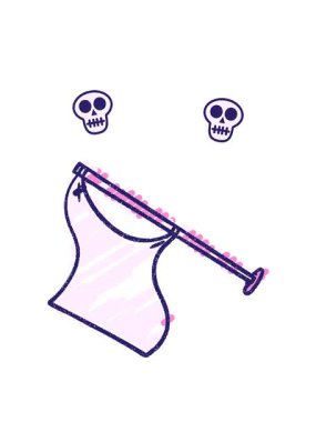 Beyaz Bayrak Tebeşir Çiziminin dönen kafatası animasyonu