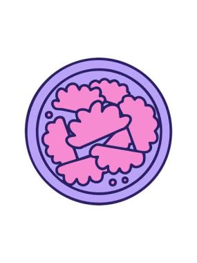 Geleneksel kızarmış Brezilya fogazzasının hareketli animasyonu