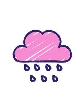 Yağmur Bulutu Tebeşiri Çiziminin Animasyonu