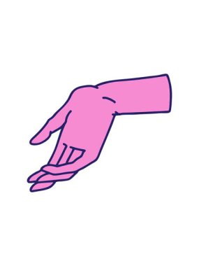 İkonik dövme stili elin hareketli animasyonu