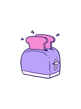 Çizgi filmdeki ekmek kızartma makinesinin canlandırması.