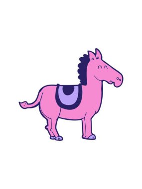 Çizgi film eşeğinin basınçlı animasyonu