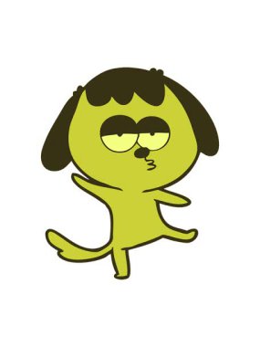 Sıkılmış bir köpeğin renk canlandırması