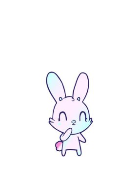 Tavşan çizgi filminin hareketli animasyonu