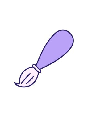 Dikkat çekici bir boya fırçası karikatürü.