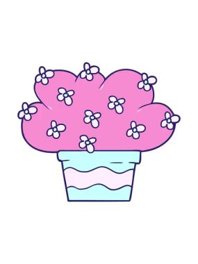 Çizgi film bitkisinin pixelize etkisi