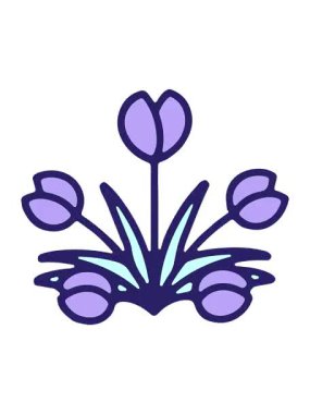 Çiçek tasarımının pixelize etkisi canlandırması