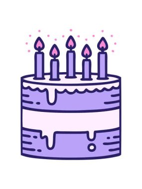 Doğum günü pastasının ikonik dövme görüntüsünün hareketli animasyonu