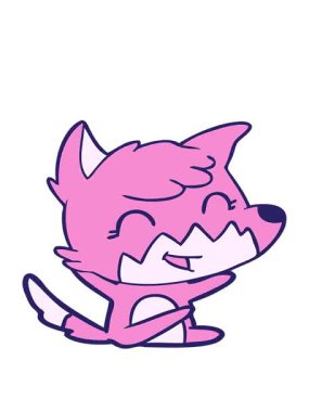 Mutlu tilki çizgi filminin hareketli animasyonu