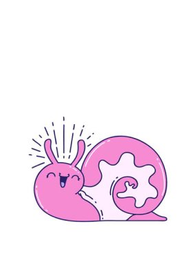 Geleneksel dövme stili mutlu salyangozun animasyonunu genişletiyorum.