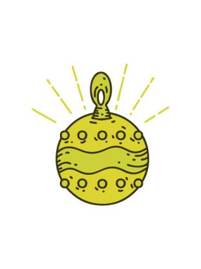 Geleneksel dövme stili Noel süslemesinin renk değişimi