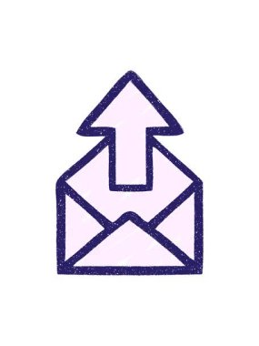 E- posta simgesinin piksel efekti canlandırması