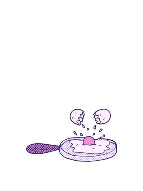 Kızartma serbest çizim yumurta çizgi film animasyonunu genişletiyor