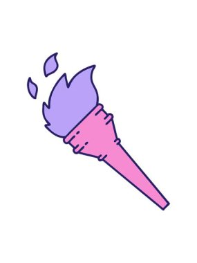 Yanan bir meşalenin ikonik dövme şeklindeki titreyen animasyonu