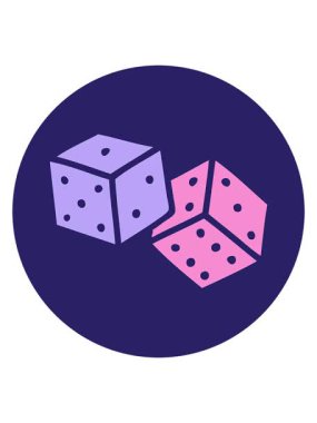 Şanslı zarların hareketli animasyonu