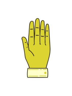 bir elin görüntüsünün renk canlandırması değişiyor