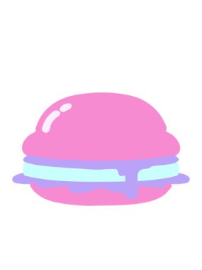 Lezzetli bir hamburgerin hareketli animasyonu