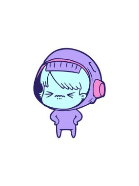 Kalçasında elleri olan kızgın çizgi film yıldızının satış animasyonu.