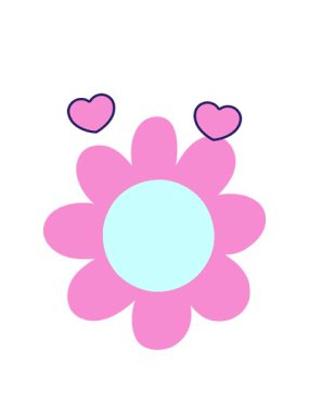 dönen kalp ayçiçeği animasyonu