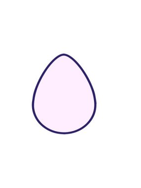 Basit yumurta tasarımının yatay titreşimli animasyonu