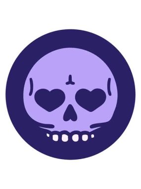 Kafatasının ikonik gotik dövme şeklindeki titreyen animasyonu